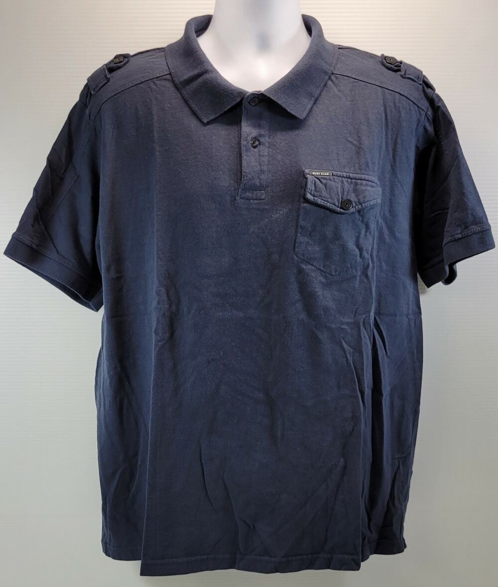 Vintage Marc Ecko Cut & Sew NYC Men's Blue Collared Cotton Polo Shirt Size XL